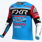 JERSEY FXR PODIUM GLADIATOR CYAN/BLACK/RED