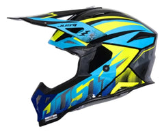 CASCO JUST1 J39 REVO AZUL/AMARILLO