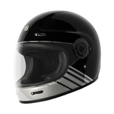 CASCO T1 NEWPORT RETRO NEGRO PLATA