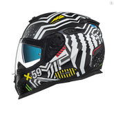 CASCO NEXX SX. 100 ENIGMA PRETO BLANCO MATE