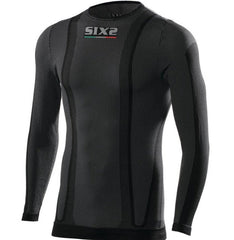 CAMISETA SIX2 MANGA LARGA CARBONO NEGRA