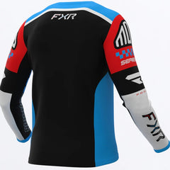 JERSEY FXR PODIUM GLADIATOR CYAN/BLACK/RED