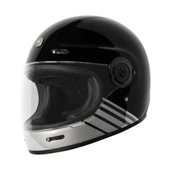 CASCO T1 NEWPORT RETRO NEGRO PLATA