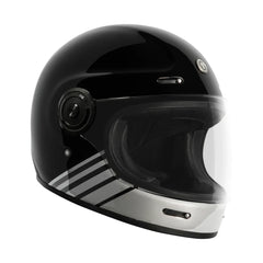CASCO T1 NEWPORT RETRO NEGRO PLATA