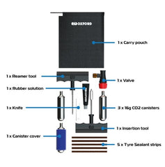 KIT REARACION DE LLANTAS OXFORD C/CO2