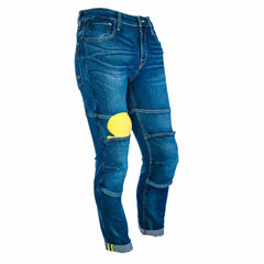 PANTALON BIKER REGULAR AZUL