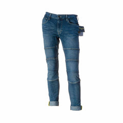 PANTALON BIKER REGULAR AZUL