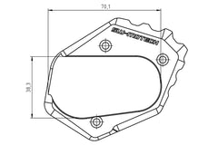 SIDESTAR FOOT. SCHWARZ. BMW R 1200 GS